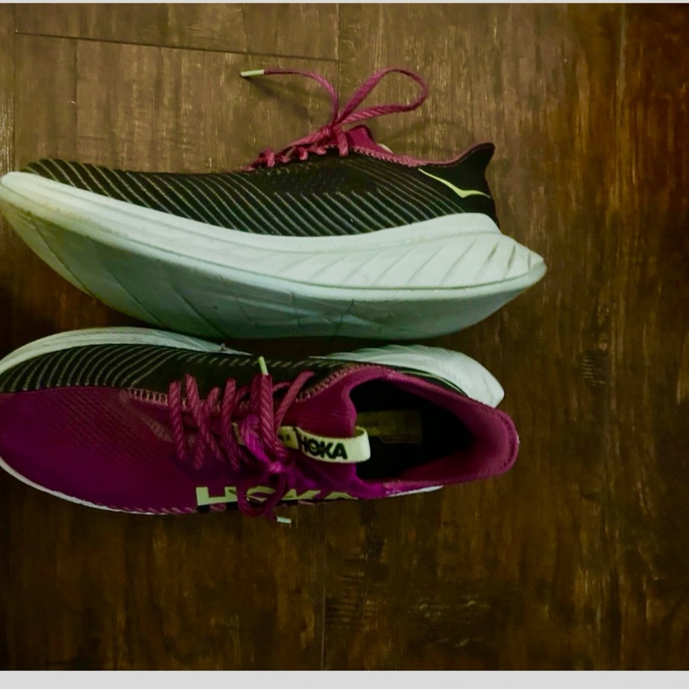 Hoka Womens Carbon X 3 one one Running Shoes Purple, Fuchsia, Black, Size 10 B - Picture 8 of 12